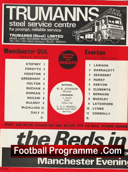 Manchester United v Everton 1974 - Image 3
