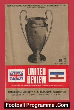 Manchester United v FK Sarajevo 1967 – Yugoslavia Man Utd