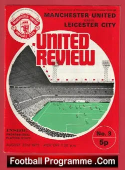 Manchester United v Leicester City 1972 – Man Utd