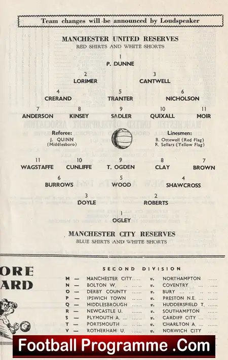 Manchester United v Manchester City 1964 - Reserves Game - Image 3