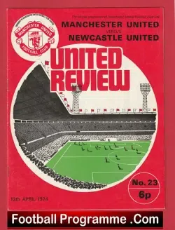 Manchester United v Newcastle United 1974