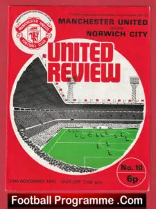 Manchester United v Norwich City 1973