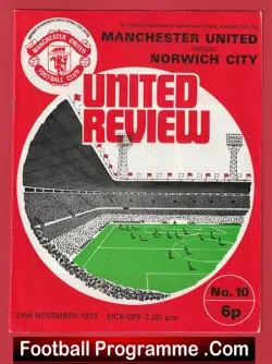 Manchester United v Norwich City 1973
