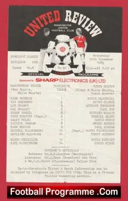 Manchester United v Notts County 1989 – Reserves + Mark Robins