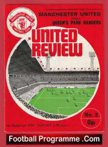 Manchester United v QPR 1973 – Plus the Token Sheet