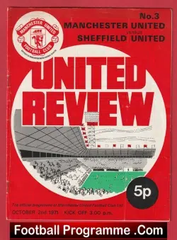 Manchester United v Sheffield United 1971
