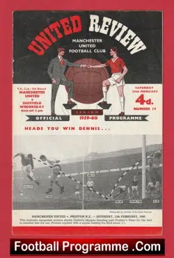 Manchester United v Sheffield Wednesday 1960 - FA Cup - football programme