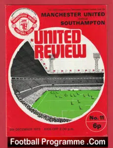 Manchester United v Southampton 1973