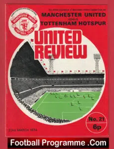 Manchester United v Tottenham 1974 – Brian Kidd Last Game