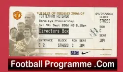 Manchester United v Tottenham 2006 – Football Ticket