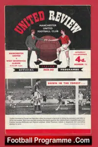 Manchester United v WBA 1959 – Man Utd West Brom
