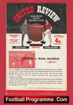 Manchester United v West Ham United 1960 – Man United