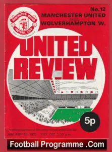 Manchester United v Wolves 1972