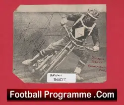 Newcastle Speedway Brian Brett Signed Autograph Picture