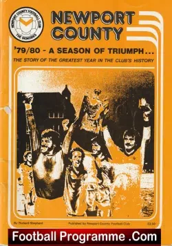 Newport County League Winners Souvenir 1979 – 1980 Multi Signed