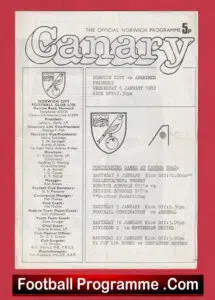 Norwich City v Aberdeen 1982 – Friendly Match