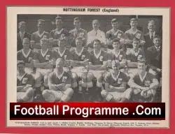 Nottingham Forest Football Club Multi Autographed Team Picture 1950s