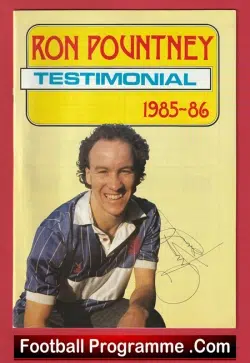 Ron Pountney Testimonial Benefit Southend United 1985 Signed Autograph - football programme