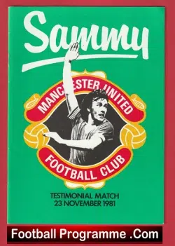 Sammy McIlroy Testimonial Benefit Match Manchester United 1981