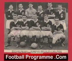 Scotland Football Team Multi Autographed Team Picture 1950s - football memorabilia