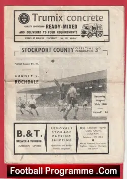 Stockport County v Rochdale 1960 – 60s