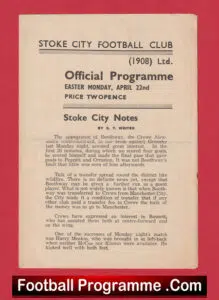 Stoke City v Bury 1946 – Victoria Ground 1940s