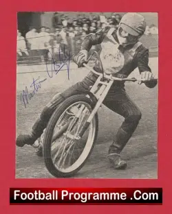 Swindon Speedway Martin Ashby Signed Autograph Picture 1960s