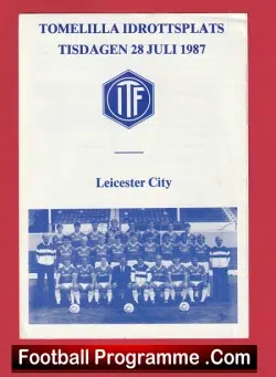 Tomelilla v Leicester City 1987 - Sweden - football programme