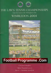 Wimbledon British Lawn Tennis Championships Final 2001