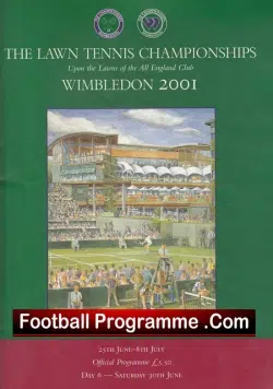 Wimbledon British Lawn Tennis Championships Final 2001
