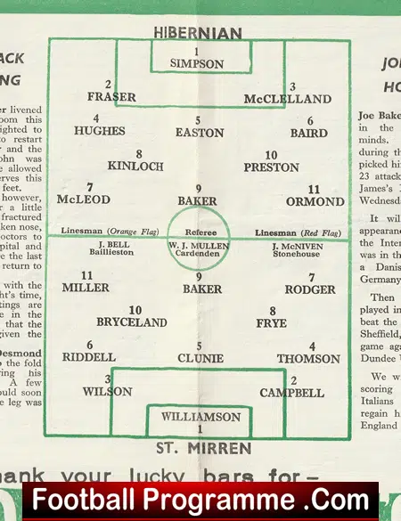 Hibernian Hibs v St Mirren 1960 - Scotland - Image 3