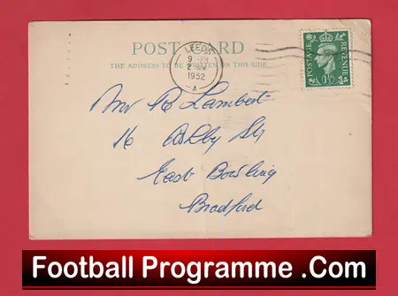 Farsley Celtic Football Club Team Official Players Selection Card 1951 - C23 - Image 3