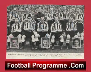 Newcastle United Football Club Multi Autographed Signed Team Picture 1950’s