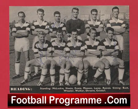 Reading Football Club Multi Autographed Signed Team Picture 1950s - Image 2