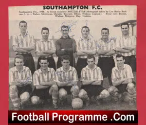 Southampton Football Club Multi Autographed Signed Team Picture 1950s
