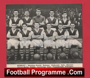 Burnley Football Club Multi Autographed Signed Team Picture 50s
