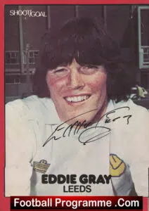 Leeds United Eddie Gray Autograph Signed Picture 1970s