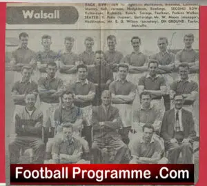 Walsall Football Club Multi Autographed Signed Team Picture 1950’s