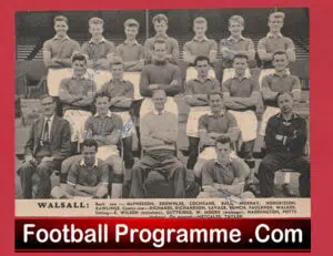 Walsall Football Club Multi Autographed Signed Team Picture 1950s