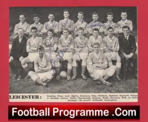 Leicester City Football Club Multi Autographed Signed Team Picture 1950s