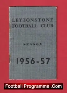 Leytonstone Football Club Season Ticket Book 1956 – 1957