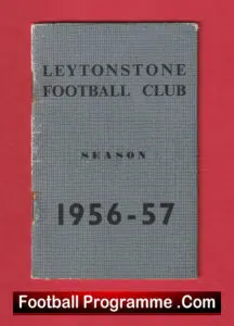 Leytonstone Football Club Season Ticket Book 1956 – 1957