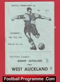 Bishop Auckland v West Auckland 1966 – Signed