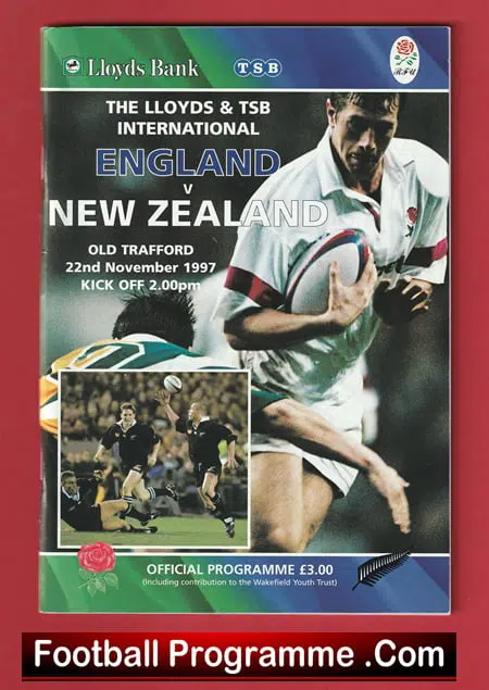 England Rugby v New Zealand 1997 - Old Trafford + Tickets - Image 2