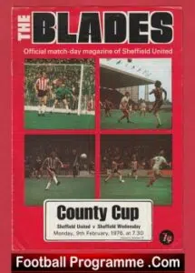 Sheffield United v Sheffield Wednesday 1976 – County Cup Match
