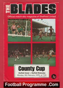 Sheffield United v Sheffield Wednesday 1976 – County Cup Match