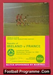Ireland v France 1959 – Windsor Park Irish Programme