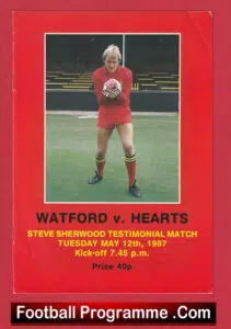 Steve Sherwood Benefit Testimonial Benefit Match Watford 1987