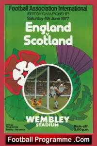 England v Scotland 1977 – Goal Posts Damaged British Championship