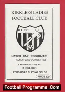 Kirklees Ladies v Barnsley 1995 – Womens Football